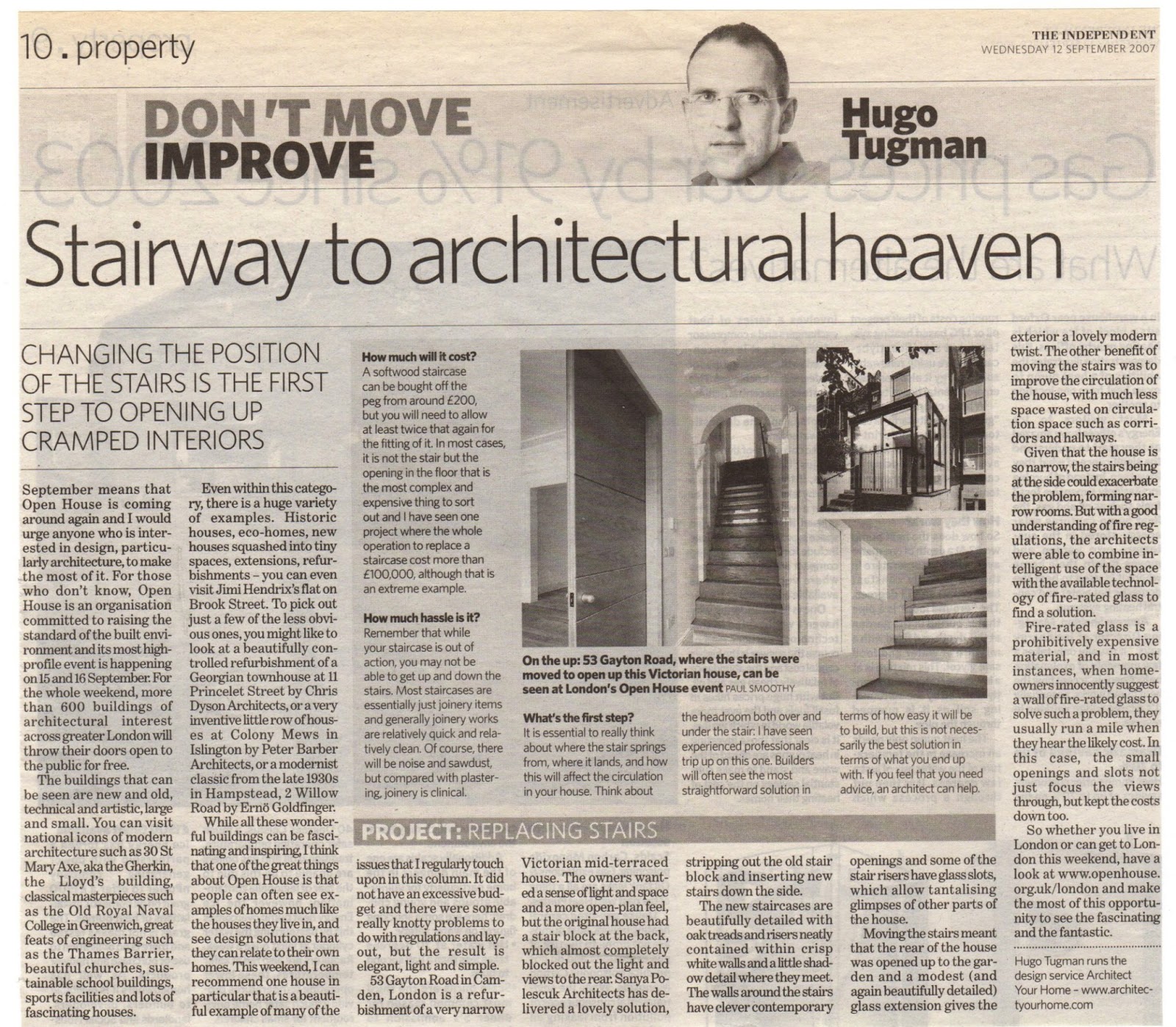 2007.09.12. The Independent, Hugo Tugman, Stairway to Architectural Heaven